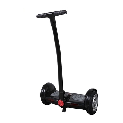 Black Stand Up Electric Scooter 2 Wheels Hoverboard With Handle For Security Patrol