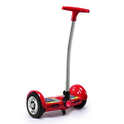 Powerful Li-Ion Battery Operated Two Wheel Stand Up Scooter , 10 Inch Wheel Hoverboard With Handlebars